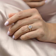 1ct Cushion Cut Moissanite Ring
